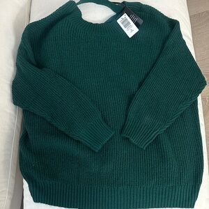 NWT Torrid Botanical Garden Green Bow Back Sweater - 1X